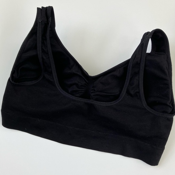 Bralettes, three pack! 3 colors, blk, beige, gray, 2X with shaping insert - Picture 3 of 9